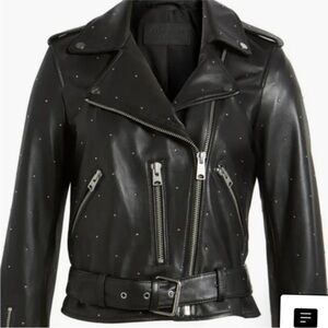 Black Studded Leather Jacket